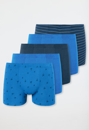 Shorts 5er-Pack Ringel Palmen mehrfarbig - 95/5