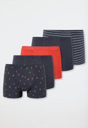 Lot de 5 shorts rayures palmiers multicolores - 95/5