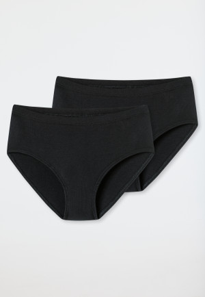 Shorts Doppelripp schwarz - Pure Rib