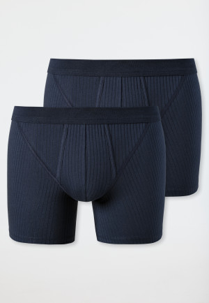 Boxer briefs with fly-front 2-pack dark blue - Authentic
