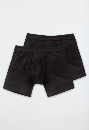 Boxers noirs à poche par lot de deux - Authentic