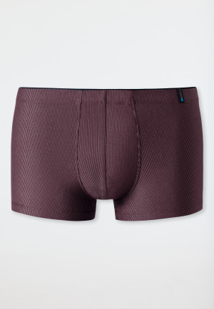 Shorts Modal gestreift burgund/weiß - Long Life Soft
