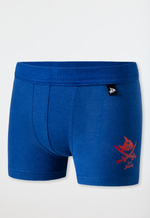 Boxer briefs modal soft waistband flat border shark pirate royal blue - Capt'n Sharky