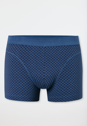 Shorts en coton bio imprimé bleu atlantique - Comfort Fit