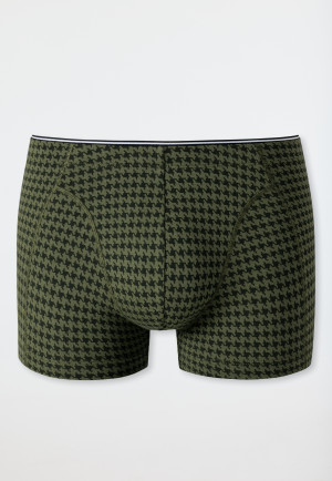 Pantaloncini in cotone biologico con fantasia, verde oliva - 95/5
