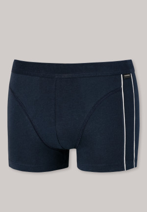 Shorts Organic Cotton Paspeln dunkelblau/weiß - Comfort Fit