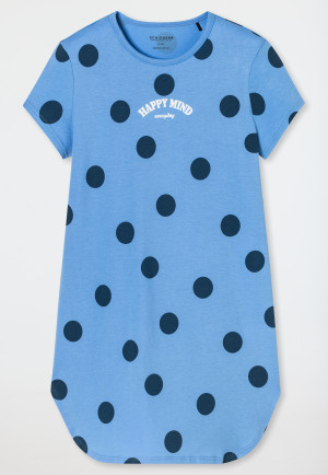 Sleepshirt short sleeve Organic Cotton dots light blue - Nightwear
