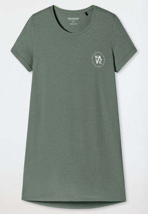 Maglia da notte a maniche corte con stampa, giada - Essential Nightwear