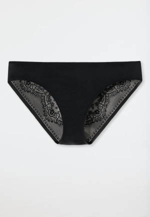 Slip Microfaser Spitze schwarz - Invisible Lace