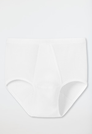 White briefs with fly Double rib - Original Classics