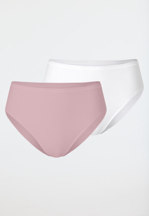 Lot de 2 culottes Organic Cotton blanc/rose tendre - 95/5