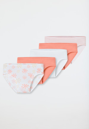 Lot de 5 culottes en coton bio multicolore - 95/5
