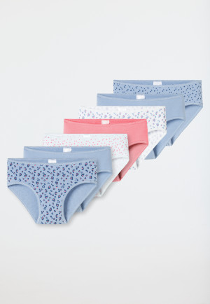 Briefs 7-pack Organic Cotton soft waistband hearts leoprint multi-colored - 95/5