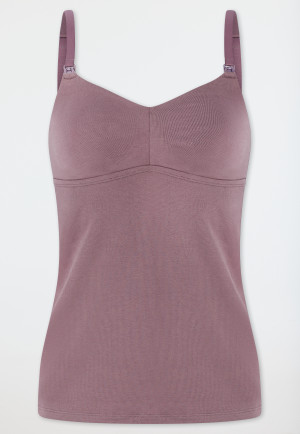 Débardeur à bretelles fines de grossesse mauve - Unique Maternity