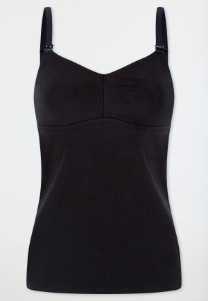 Débardeur à bretelles fines de grossesse noir - Unique Maternity