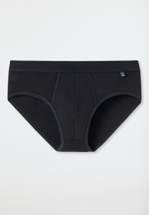 Slip sportivo con patta di colore nero - Long Life Cotton