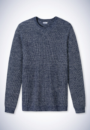 Pull en tricot bleu marine - Revival Éric