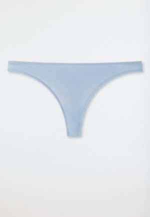 Perizoma con pizzo in microfibra color blu aria - Invisible Lace