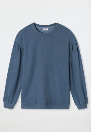 Sweat-shirt manches longues bleu - Revival Lena