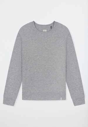 Sweatshirt Interlock grau-meliert - Mix+Relax