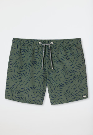 Swim shorts olive patterned - Wave Nature