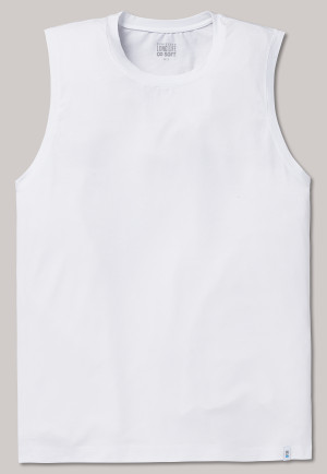 Tank Top modische Schnittform weiß - Long Life Soft