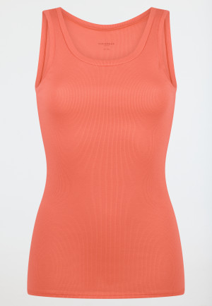 Canotta a coste doppie in Organic Cotton pesca - Pure Rib