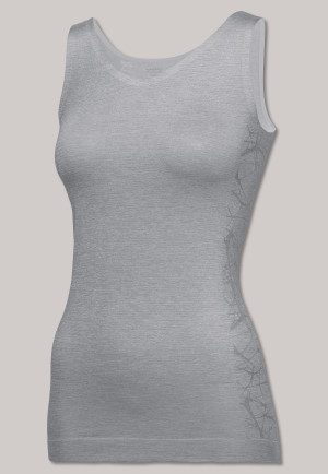Top ultraleggero senza cuciture, di colore grigio argento - Active Mesh Light