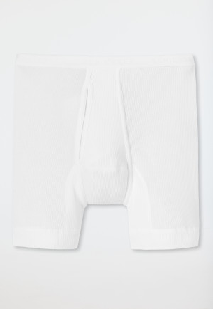 Mutande corte a doppia costa bianche con patta: Original Classics