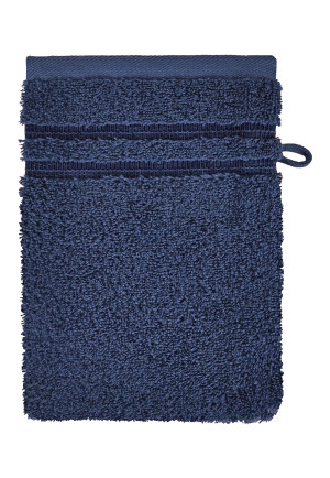 Gant de toilette Milano 16 x 22 bleu marine  SCHIESSER Home