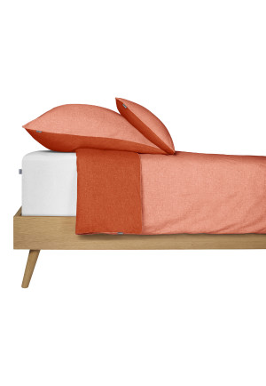 Reversible bed linen 2-piece Renforcé apricot - SCHIESSER Home