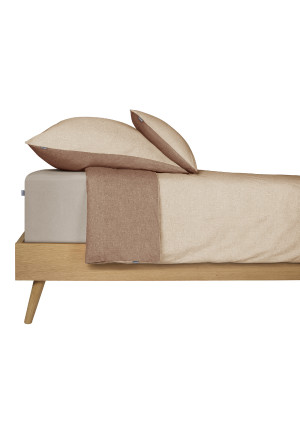 Reversible bed linen 2-piece Renforcé sand - SCHIESSER Home