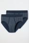 Sports briefs 2-pack fine rib fly admiral patterned - Original Classics