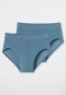 Sportslips 2er-Pack Feinripp Eingriff atlantikblau gemustert - Original Classics