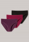 Jazz pants 3-pack black/cranberry/plum - Cotton Essentials