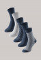Confezione da 5 calzini donna stay fresh con diverse fantasie di colore grigio screziato e blu - Bluebird