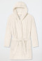 Bathrobe teddy fleece comfort fit off-white - Essentials