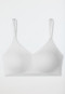 Bustier microfiber removable pads white - Invisible Soft