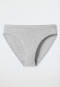 Slip Rio realizzati in cotone biologico a doppia costa, di colore grigio screziato - Pure Rib