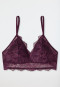 Bustier removable pads plum - Modal & Lace