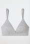 Soft-BH Doppelripp herausnehmbare Pads grau meliert - Pure Rib