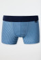 Pantaloncini in modal di cotone biologico a costine sottili, con morbido elastico in vita e motivo a righe, azzurro - Fine Rib Modal