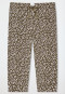 Loungehose 3/4-lang Blumen Leoparden oliv - Mix+Relax