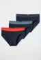 Slip rio confezione da 3 pezzi in cotone organico elastico in vita in tessuto tramato multicolore - 95/5