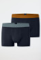 Long-Shorts 2er-Pack Organic Cotton Webgummibund mehrfarbig - 95/5