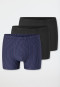 Shorts 3er-Pack Organic Cotton uni/geringelt mehrfarbig - 95/5