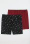 Boxer shorts 2-pack woven fabric solid patterned reindeer multicolored - X-Mas
