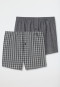 Boxers lot de 2 matière tissée noir carreaux - Boxershorts Multipack