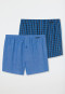 Boxers lot de 2 matière tissée bleu roi carreaux - Boxershorts Multipack