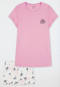 Pyjama court en coton bio palmier rose poudré - Nightwear